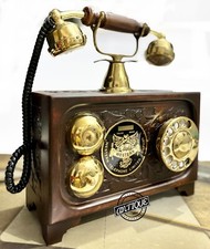 Téléphone À Rotatif En Bois