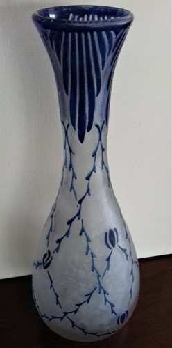 Legras grand vase givré - vase,