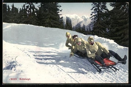 Quatre conducteurs luge à - quatre,