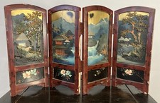 Lacquered wooden screen circa 1880 Imperial Palace in the Mountains - Japan