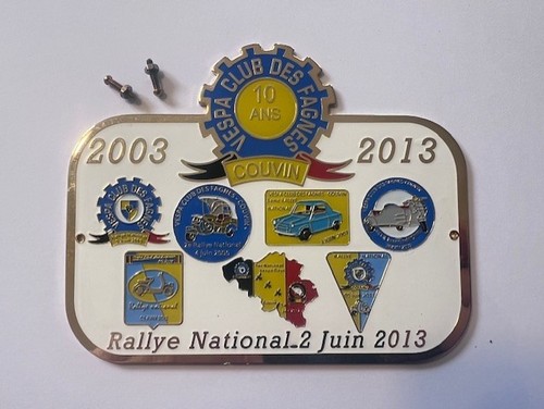 Plaque vespa club metal - plaque,
