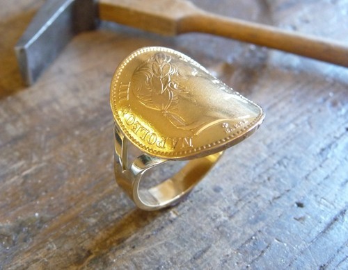 Bague pièce kt 20 - bague,