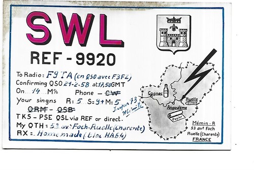Carte qsl radio amateur - carte,