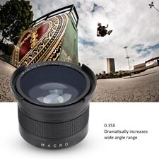 Objectif grand angle 52mm 0.35x Fisheye avec macro pour appareils photo Canon /