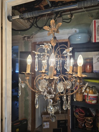 Lustre pampilles fleurs année - lustre,