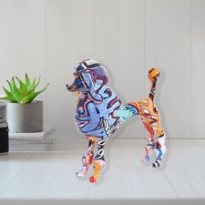 Coloré Caniche Chien Résine