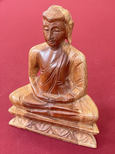 Statuette bouddha bois sri - bouddha,