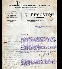 "GOURNAY-en-BRAY (76) ANJOU GRANITE CAREER / GRANITE MARBLE "R. DECOSTRE"