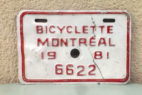 Vélo plaque immatriculation - vÉlo,