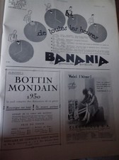 BANANIA + MUNDANE BOOT + heating ELECTRICUS advertising paper ILLUSTRATION 1930 collar