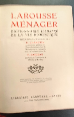 Livre ancien larousse - ancien, :