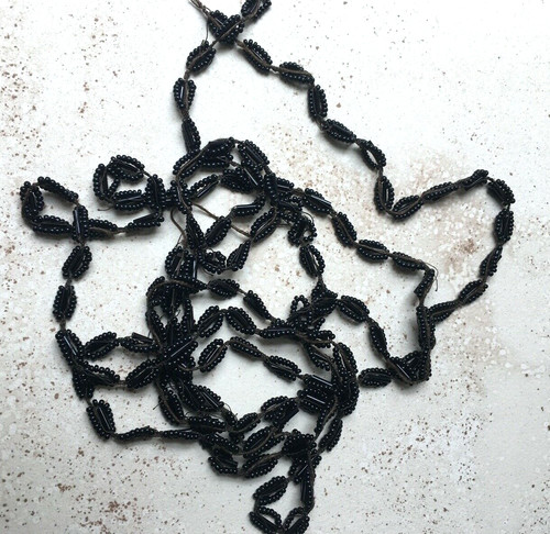 Métrage perles jais - métrage, collier