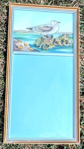 Vtg eglomise glass - glass, painting