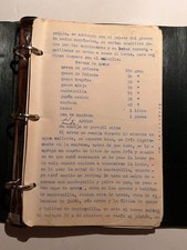 Vintage Mexican CookBook recipe book cook baking dessert writing typewriter 60's