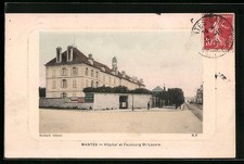 CPA gaufrée Mantes, Hopital