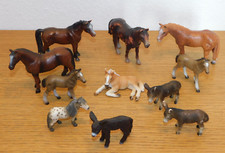 LOT 11 SCHLEICH cheval jument chevaux ane poulain REGARDEZ MES AUTRES FIGURINES