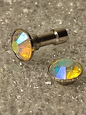 1 Piercing De Nez ou Autre (Couleur:  Irisé Arc en Ciel) - Tige droite acier