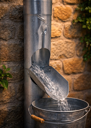 Collecteur eau pluie - collecteur, d’eau