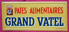  GRAND VATEL food pasta / stamped sheet metal advertising plate 1930-1950