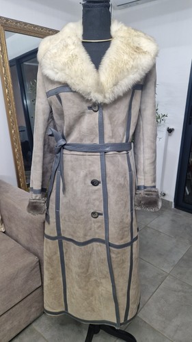 Manteau peau lainée - manteau, en