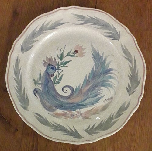 Superbe assiette coq signée - assiette,