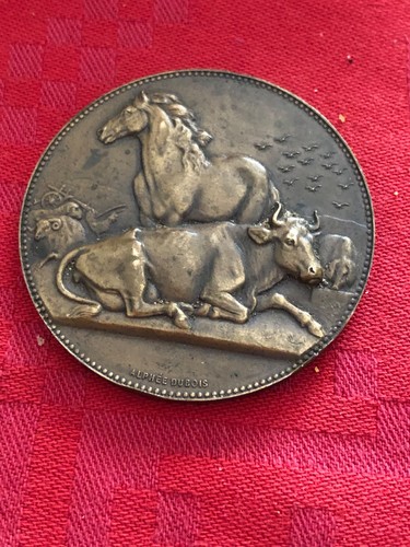 Médaille bronze signée - médaille, en