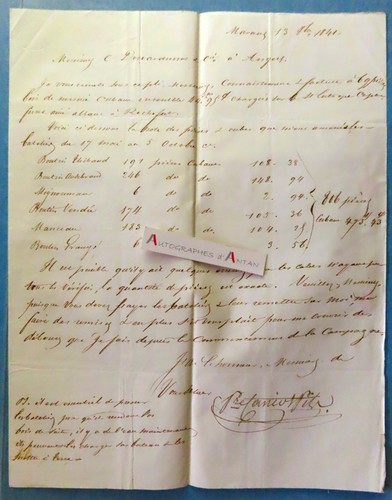 Marans 1841 lettre - marans, m