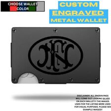 FN Herstal Firearms Custom Laser Engraved Onto An Aluminum Wallet