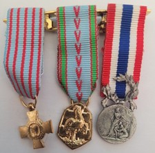 Lot of 3 Medals Miniature Decorations XX Century