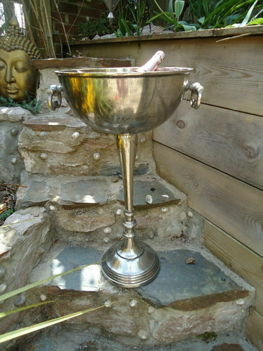 Bol sur pied - argent, seau