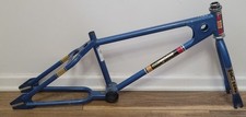 Old school Mongoose 20 inch Motomag blue BMX Bike frame fork headset
