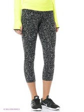 New NIKE Women's Lotus Epic Run Printed Running Capris Black Grey 686051-010 XS