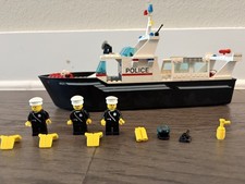 Vintage 1991 Lego Boat Police: 4021 Police Patrol, missing one ~$0.25 piece 