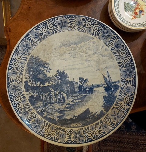 Ancien plat faience - de, delf