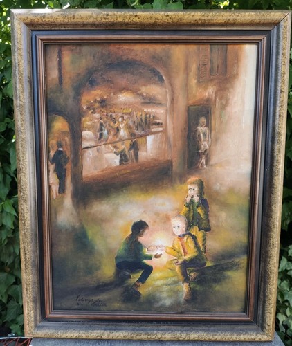 Huile sur toile signée l - huile,