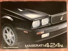 Maserati 224.v Use and Maintenance Booklet - Italian - Original