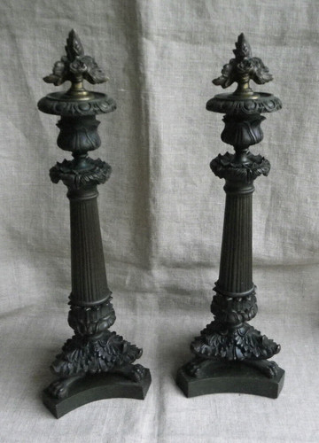 Paire chandeliers flambeaux - paire,