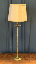 1960 Bamboo & Bronze Lamp in the Taste of the House Baguès L6722