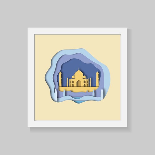 Poster art mural taj mahal - art,