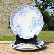 Set de 4 assiettes à dessert anciennes faïence Sarreguemines ? modèle Le Picard