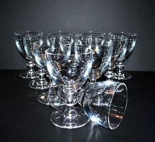 SAINT-LOUIS Lot of 11 TRIANON Solid Crystal Wine Glasses "2nd Choice" H12cm