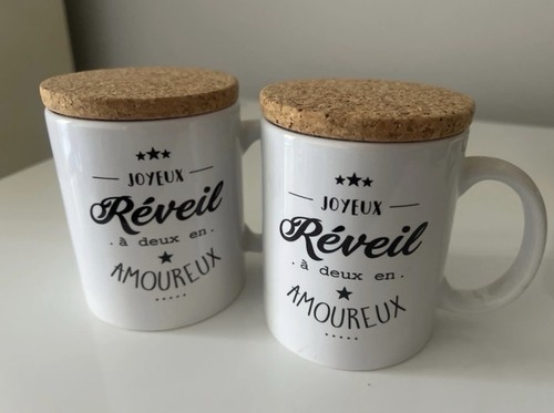 Lot mugs joyeux réveil - lot, 2