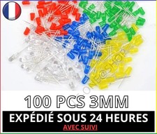 LOT 100 LED DIODE 3MM ROUGE BLANC BLEU VERT JAUNE VRAC SACHET