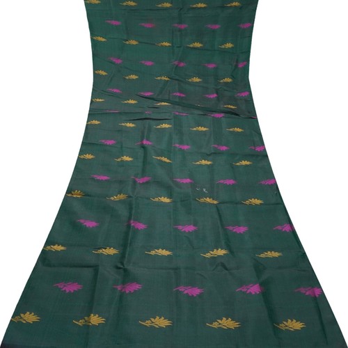 Tissu vintage vert 100 soie - vintage,