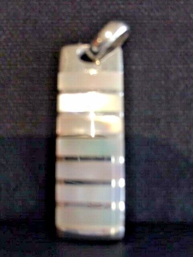 Pendentif nacre blanc - pendentif,