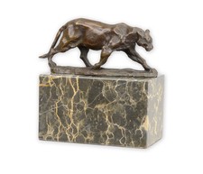 STATUE MODERNE SCULPTURE BRONZE PANTHÈRE AMBULANTE