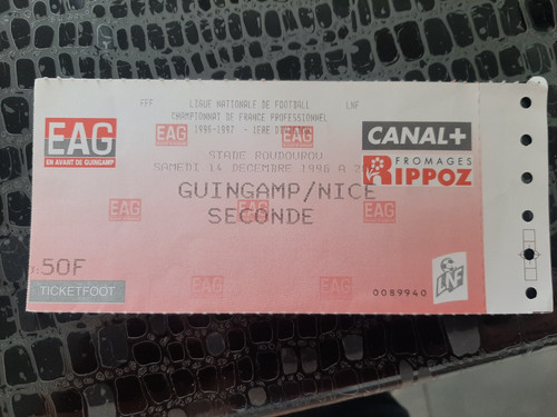 Ticket foot guingamp nice - guingamp, nice"