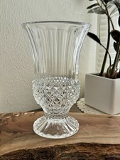 Cristal D'Arques-Durand Longchamp 9" Footed Flower Vase Clear Made in France