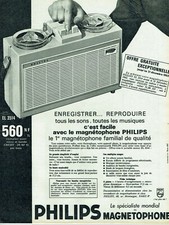 Publicité Advertising 0222  L 1962  Philips spécial mondial magnétophone micro 
