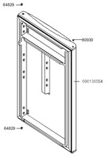 PORTE REFRIGERATEUR + JOINT MAGNETIQUE pour REFRIGERATEUR SMEG - 696136554